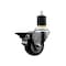 Service Caster 3'' Black Poly Swivel 1-7/8'' Expanding Stem Caster with Brake SCC-EX20S314-PPUB-BLK-PLB-178 - alternate 1